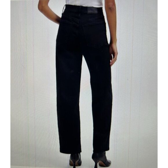 MADEWELL $138 The Perfect Vintage Wide-Leg Jeans in Black Rinse Wash Size 28 - Picture 2 of 15